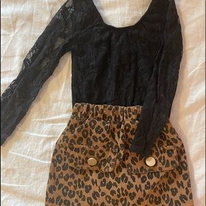 4T Boutique Cheetah Lace Outfit Baileys Blossoms